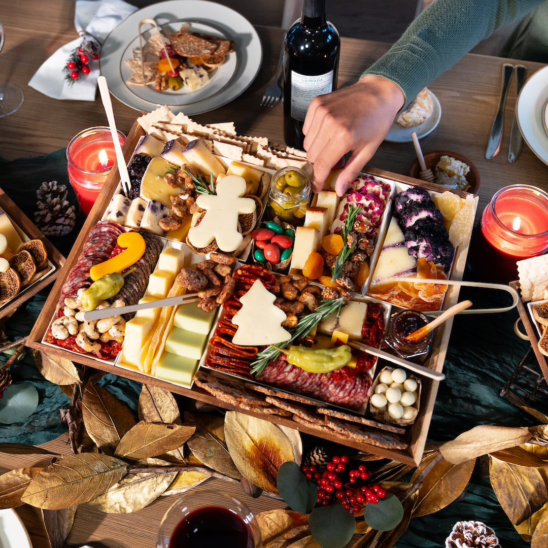Happy Holidays Arte Cheese & Charcuterie Board