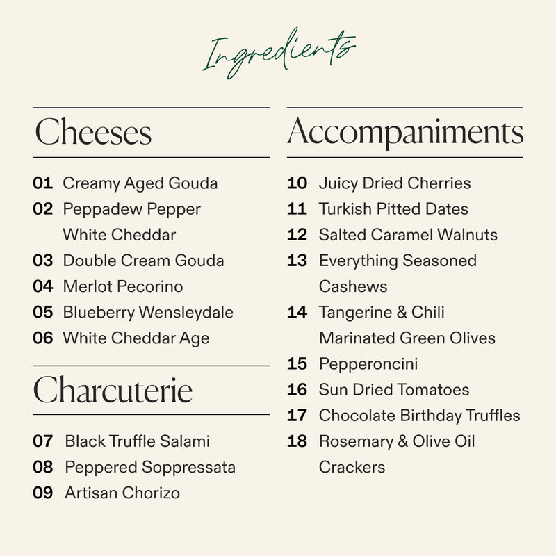 Birthday Classic Cheese & Charcuterie Board