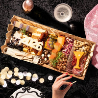 cheese and charcuterie board for new years with meats and cheeses and 2026 cheese cut out