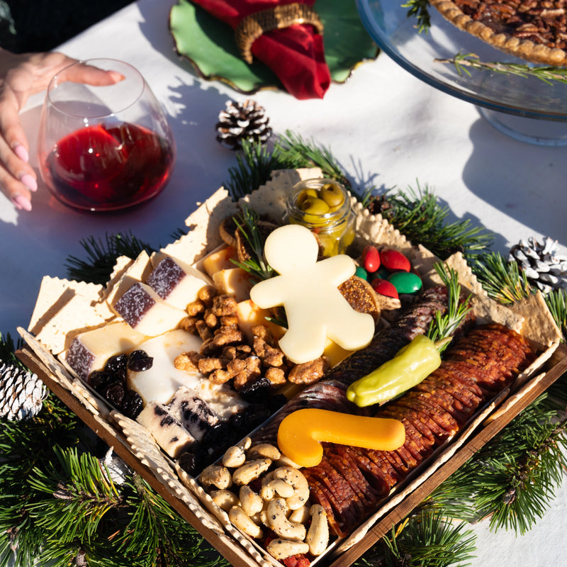 Happy Holidays Small Cheese & Charcuterie Board